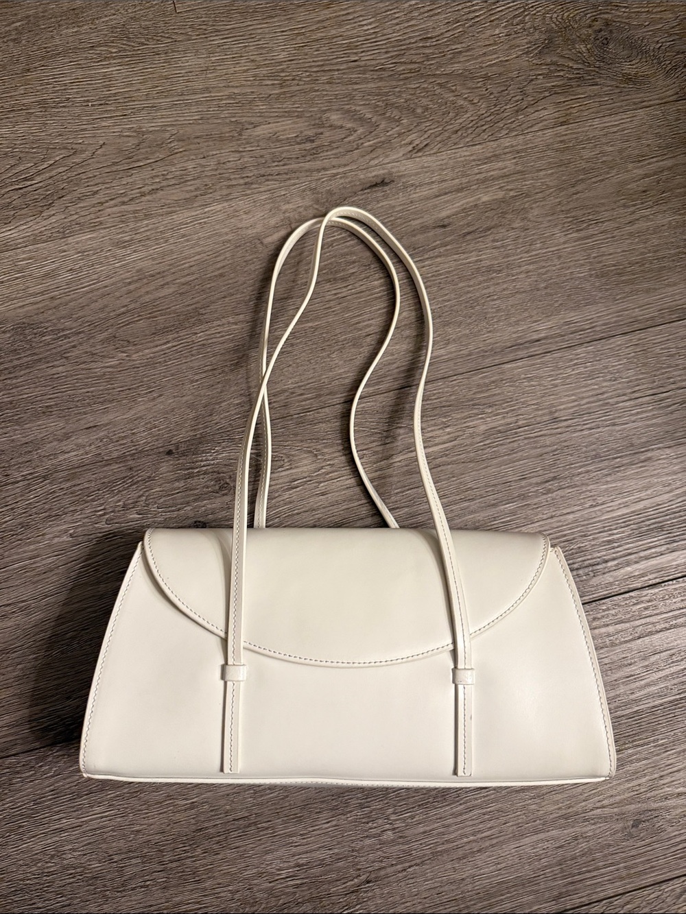 LIKE NEW REFORMATION Elena Shoulder Bag, White Leather - Picture 6 of 13